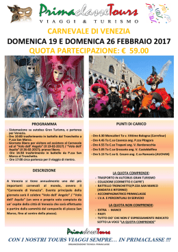 4 Volantino Carnevale Venezia 19-02 e 26-02-2017