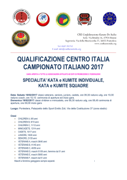 Scarica la CIRCOLARE COMPLETA - Confederazione Karate Do Italia