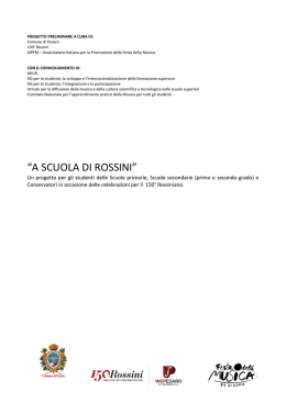 a scuola di rossini - Ufficio Scolastico Regionale Piemonte