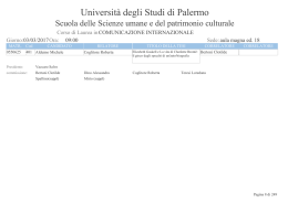 Comunicazione internazionale - Università degli Studi di Palermo