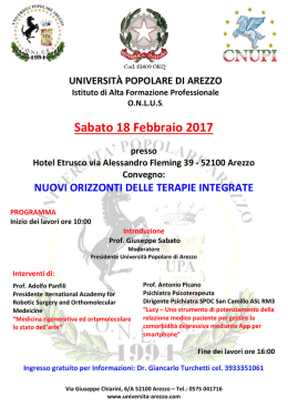 Scarica la locandina - Università Popolare di Arezzo