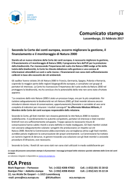 SR Natura 2000 - Press Release