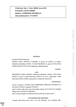 Cassazione con la sentenza n. 26560/2014