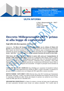 leggi tutto il bollettino - Coordinamento Nazionale UILPA-BACT