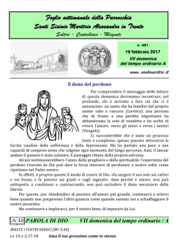 19-26 febbraio 2017 - Parrocchia Santi Martiri Anauniesi in Trento