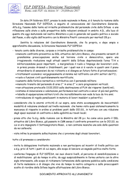 Documento Direzione Nazionale FLP DIFESA 24.02.2017