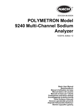 POLYMETRON Model 9240 Multi-Channel Sodium Analyzer