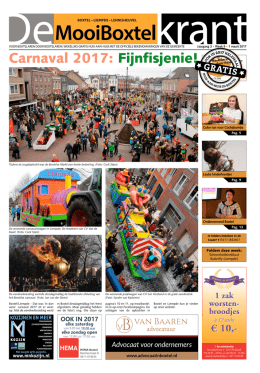 Carnaval 2017: Fijnfisjenie!