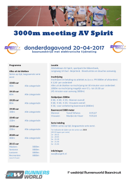 3000m meeting AV Spirit - Runnersworld Baancircuit