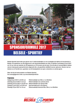 sponsordossier - Belsele Sportief