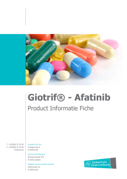 Giotrif® - Afatinib Product Informatie Fiche - Ziekenhuis Oost