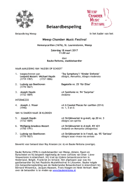 beiaardconcert - weesp chamber music festival 2017