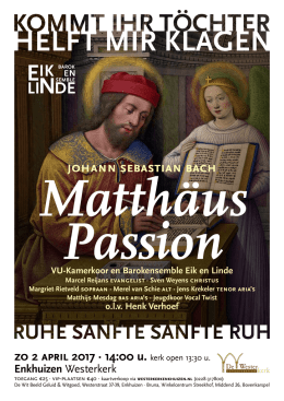 Matthäus Passion, Westerkerk