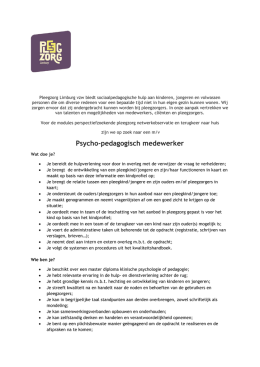 Psycho-pedagogisch medewerker