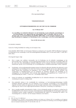 Uitvoeringsverordening (EU) 2017/309 van de Commissie