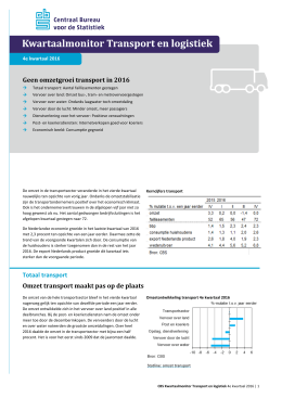 Transport, vierde kwartaal 2016