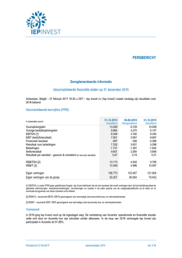 PERSBERICHT - IEP Invest