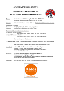 Convo Xalos Coffees Trainingspakkenwedstrijd Steenwijk