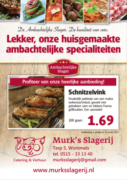 Schnitzelvink - Murk`s Slagerij