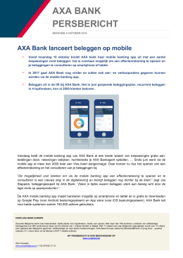 AXA Bank lanceert beleggen op mobilePDF