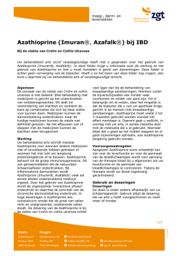 Azathioprine bij IBD Interne geneeskunde, MDL
