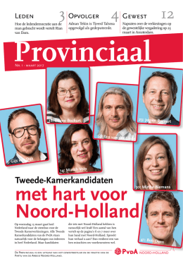 met hart voor Noord-Holland - PvdA Noord