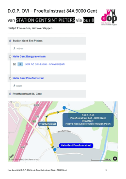 Hoe D.O.P. in Gent te bereiken via Openbaar Vervoer?