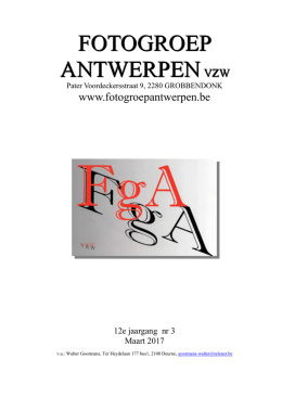 Nieuwsbrief 3 - Fotogroep Antwerpen