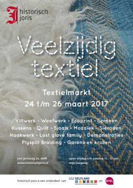 Textielmarkt 24 t/m 26 maart 2017