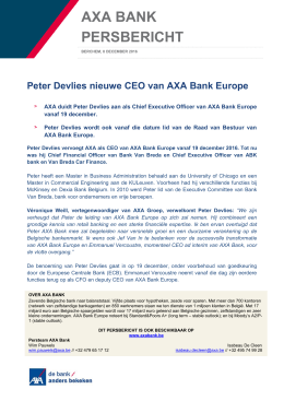 Peter Devlies nieuwe CEO van AXA Bank EuropePDF