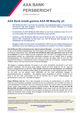 AXA Bank breidt gamma AXA IM Maturity uitPDF