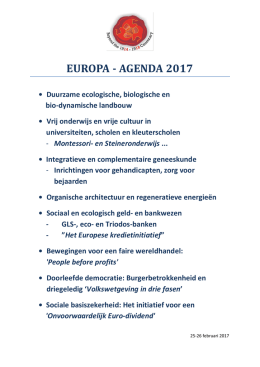europa - agenda 2017