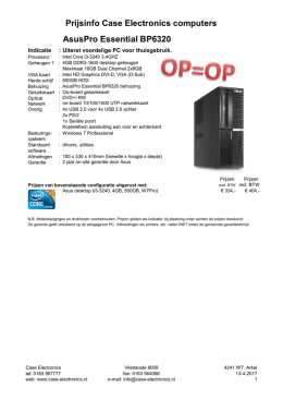 Prijsinfo Case Electronics computers AsusPro Essential BP6320