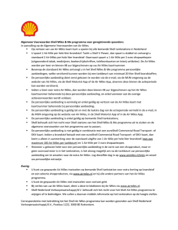 actievoorwaarden - Shell Nederland