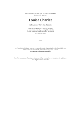 Louisa Charlet - Begrafenissen De Clerck