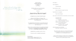 Jeannine Blommaert - Wase Begrafenissen
