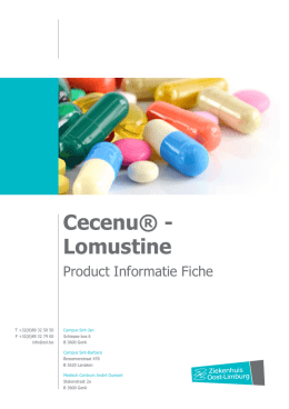Cecenu® - Lomustine Product Informatie Fiche