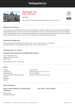 Oostsingel 140 4461 KH Goes op Veilingnotaris.nl