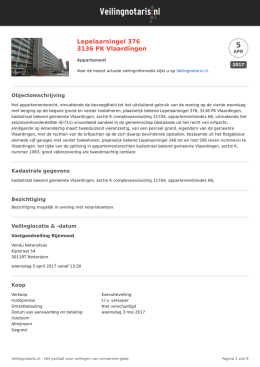 Lepelaarsingel 376 3136 PK Vlaardingen op Veilingnotaris.nl