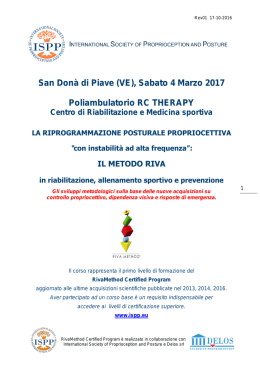 San Donà di Piave (VE) - International Society of Proprioception and