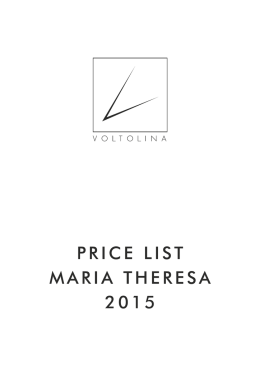 Maria Theresa price list 2015