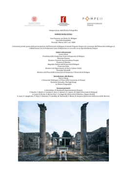 Pompei Intra Extra - Dipartimento di Storia Culture Civiltà