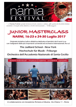 JIANIOR. MAS" 6`R.CLASS - Accademia Romana di Musica