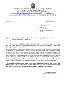 117 sciopero dell`8 MARZO 2017 - Istituto Comprensivo Fermi+Da