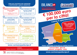 100.000 euro per la città!