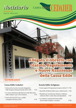 Notiziario 52 - Cassa e Scuola edile Forlì