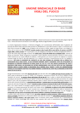 USB-VV.F. dichiarazione dello stato d agitazione regionale di