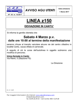 01/03/2017 Linea z150 Deviazione in Cantù