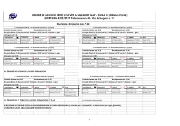 Ordine di lavoro 2^ prova Serie D a squadre 1^-2
