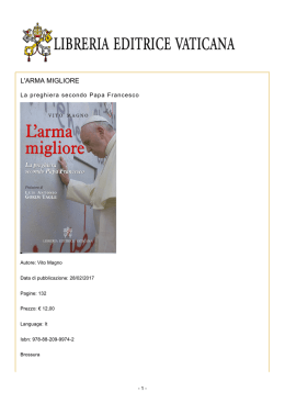 l`arma migliore - Libreria Editrice Vaticana